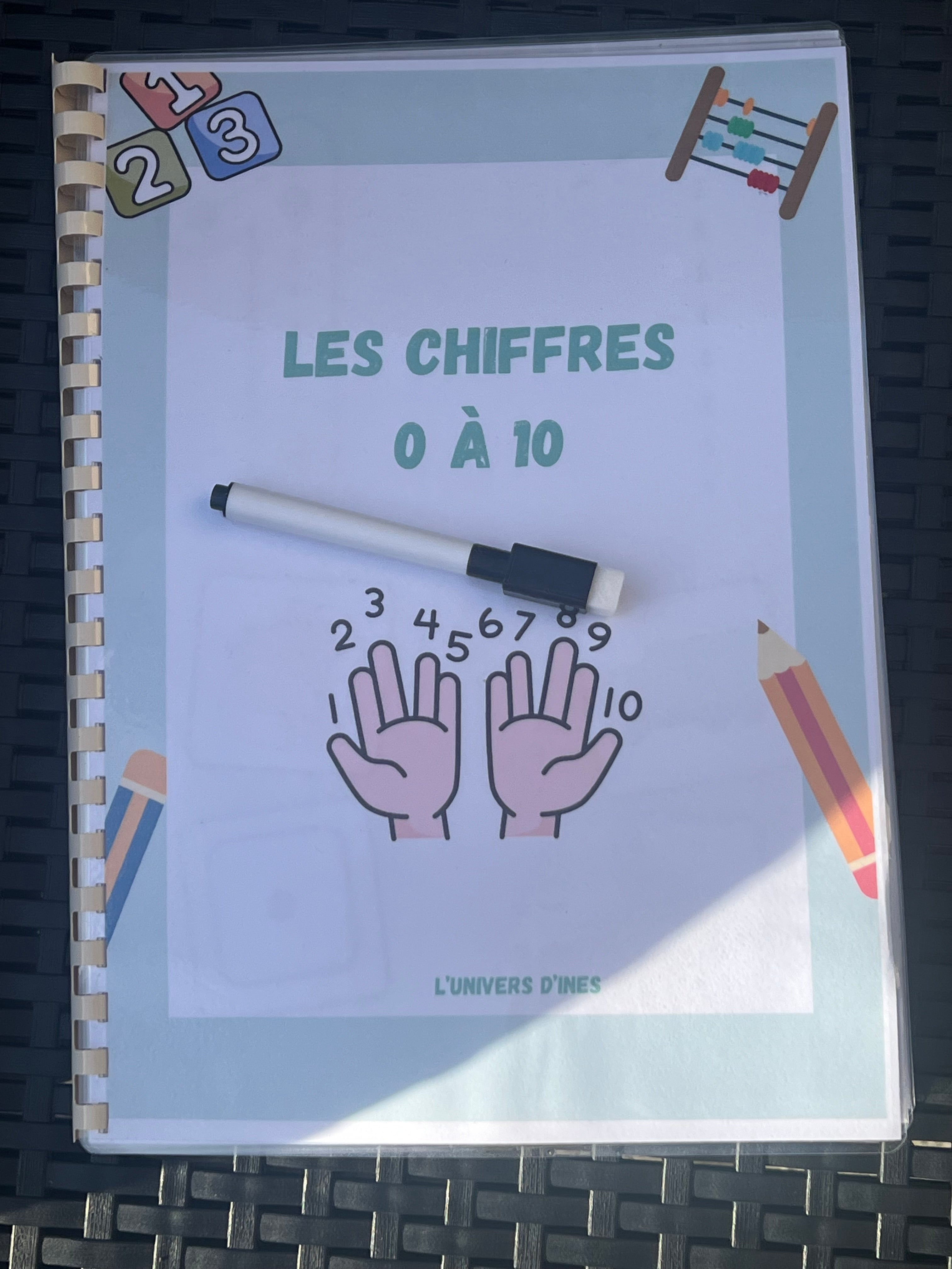 Livret éducatif chiffres plastifié