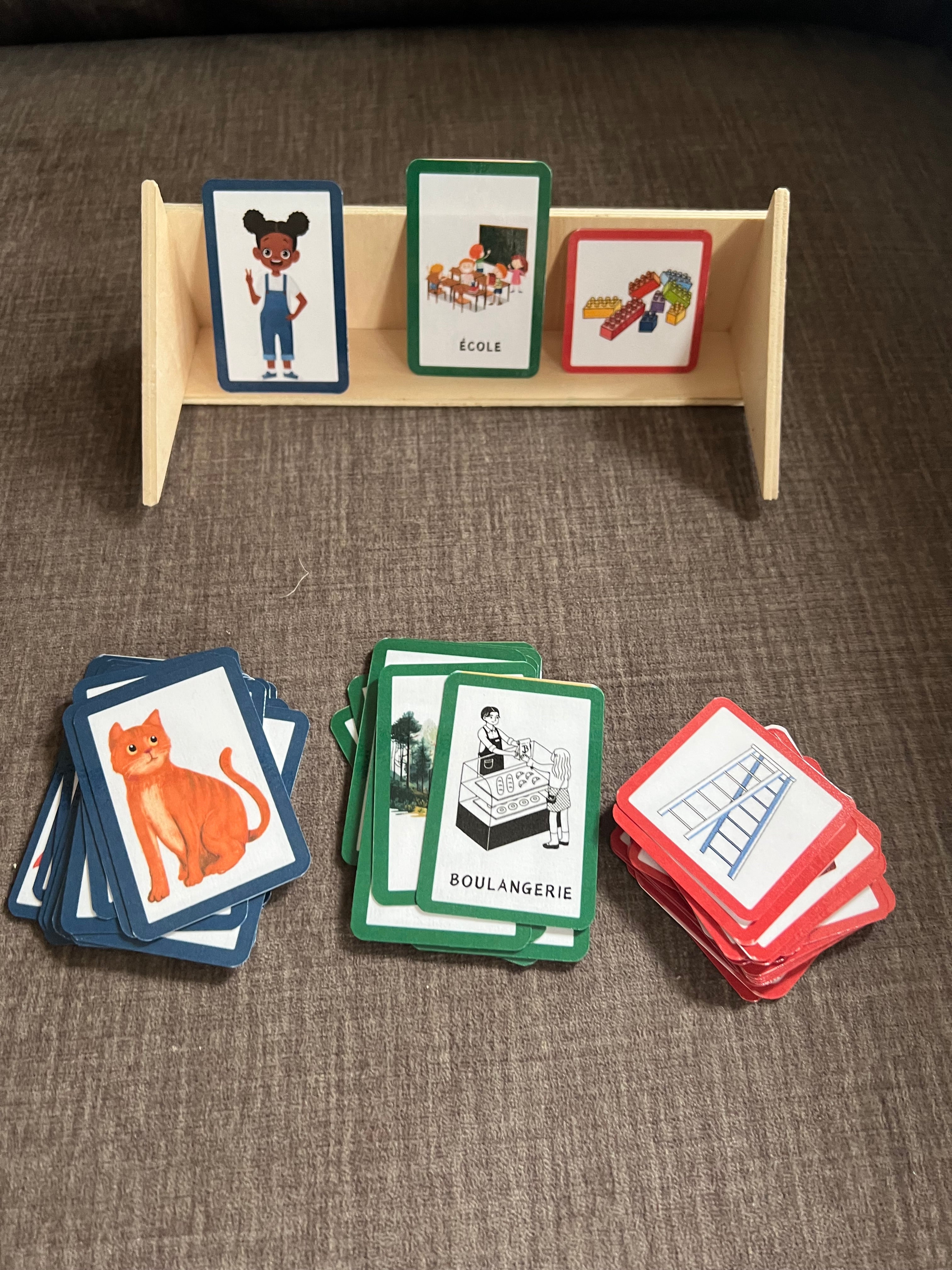 Cartes expression orale + support bois